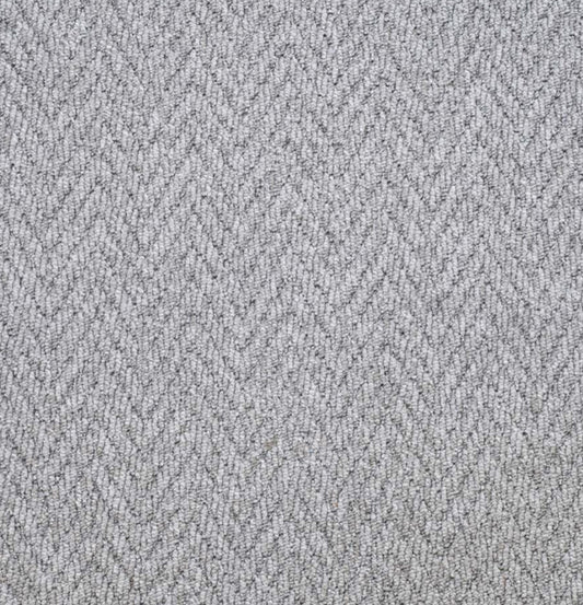 Herringbone Landing Carpets - Silver