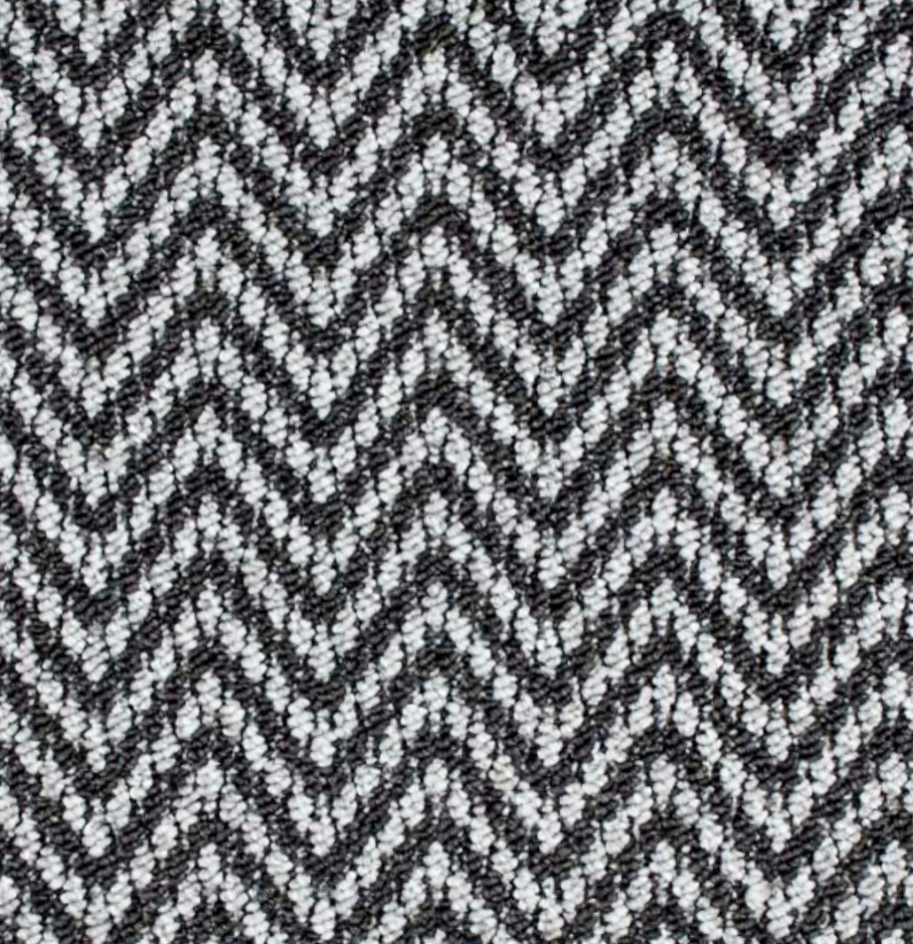 Herringbone Black & White Sample